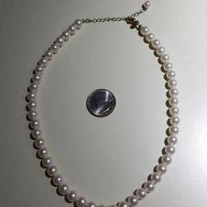 Chaps faux pearl necklace